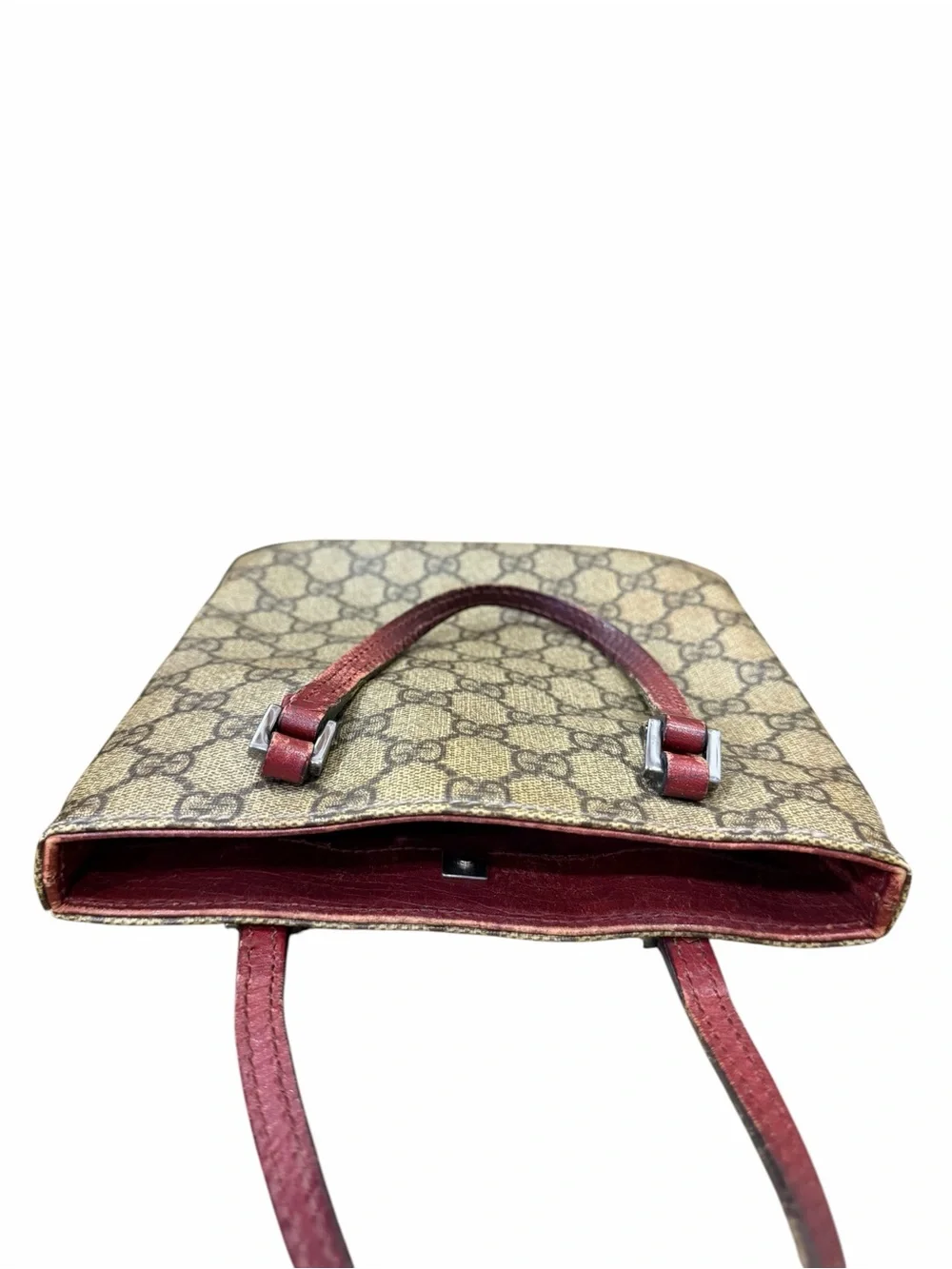 GUCCI GG Supreme Hand Bag PVC Beige
